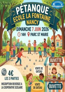 Concours de pétanque au parc Sainte-Marie